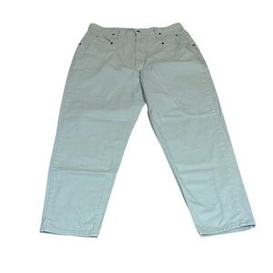 Zena vintage women’s high-rise tapered leg jeans, off-white, beige, 18